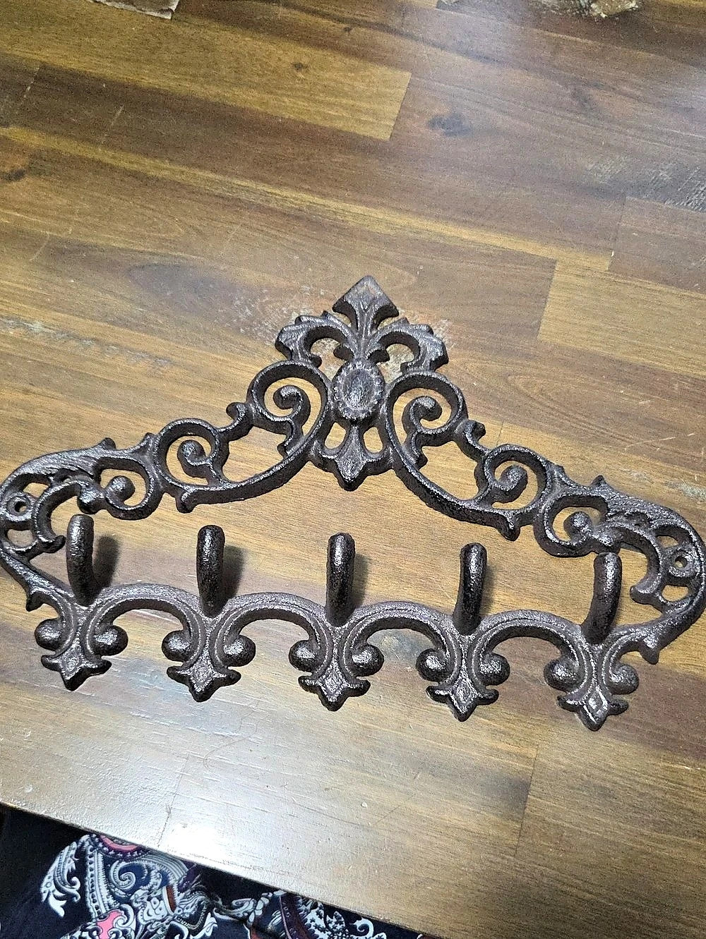 Ornate Wall-Mount Hook Rack